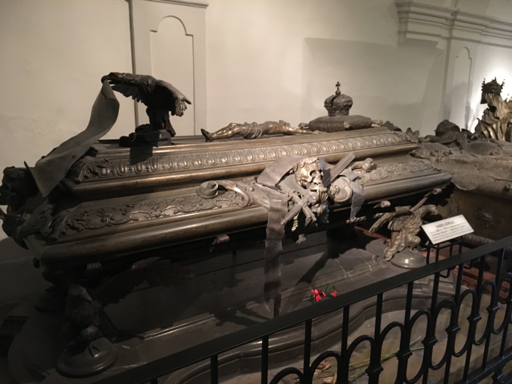 Casket in the Hapsburg Crypt, Vienna, Austria. 2019. Brownell